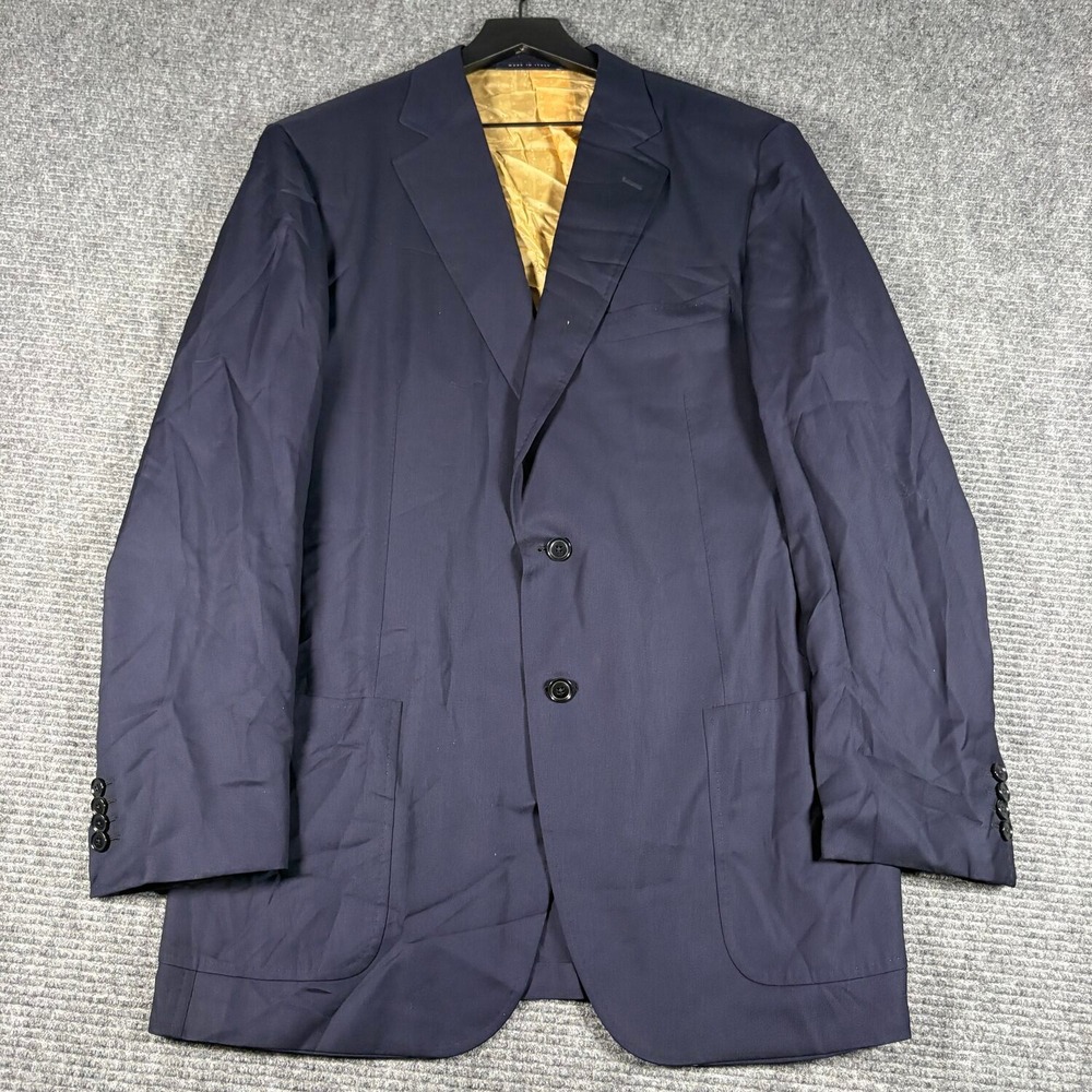 Pal Zileri Blazer Mens 42R Navy Blue Excellent Made in Italy Wool Sport Coat